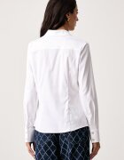Guess риза дамска от памук с еластан NEW CATE бяла W6YH10 W2752