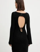 Guess Рокля CHEVRON в черно къса със стандартна кройка W5BK83 Z0192
