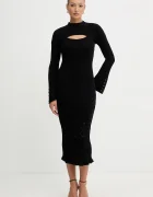 Guess Рокля SHINJU в черно дълга с кройка по тялото W5BK91 Z4060