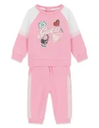 Guess спортен комплект анцуг за деца от памук розов A6YG05 K3902