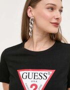 Guess тениска дамска от памук черна W1YI1B I3Z14