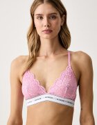 Guess триъгълен сутиен от дантела BELLE розов O97C02 KBBT0