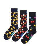 Happy Socks Чорапи Classic Banana (3 чифта) в черно