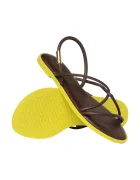 Havaianas сандали с равна подметка дамски UNA MANGA кафяви 4149609.0727