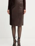 Herve Leger Кожена пола Estella