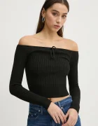 Hollister Co. Пуловер дамски в черно от лека материя KI350-4258