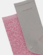 HUGO чорапи дамски 2P RS LEO LOGO CC W 2 броя розови 50543172