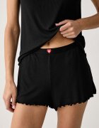 HUGO късо долнище на пижама дамско от модал HEART SHORTS черно 50566638