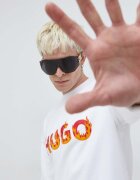 HUGO Памучен суичър