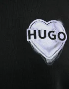 HUGO Памучен суичър в черно с принт 50534271