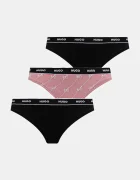 HUGO Памучни прашки (3 чифта) TRIPLET THONG DESIGN