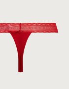 HUGO прашки дамски от памук с еластан TRIPLET LACE STRING 3 броя многоцветни 50557221