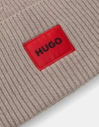 HUGO шапка дамска от вълнена материя Saffa_hat бежова 50502579