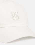 HUGO шапка с козирка дамска от памук Asya бяла 50546581