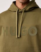 HUGO суичър с качулка мъжки от памук Ditchle зелен 50529090