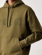 HUGO суичър с качулка мъжки от памук Ditchle зелен 50529090