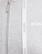 HUGO суичър с цип и качулка дамски с памук ID_JACKET сив 50556350
