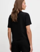 HUGO уголемена тениска дамска с модал SIGNATURE_TSHIRT черна 50556807