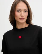 HUGO уголемена тениска дамска с модал SIGNATURE_TSHIRT черна 50556807