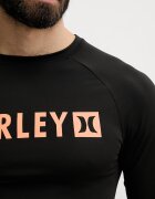 Hurley бански с дълги ръкави мъжки черен MLEU00002