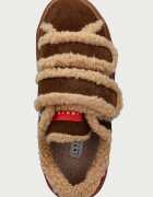 Inuikii Lila Shearling Low Velcro маратонки дамски от велур кафяви 1001.001.0561