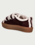 Inuikii Shearling Low Velcro маратонки дамски от велур бордо 1001.001.0231
