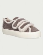 Inuikii Shearling Low Velcro маратонки дамски от велур сиви 1001.001.0231.030