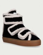 Inuikii Shearling Velcro High маратонки дамски от велур черни 1001.002.0161