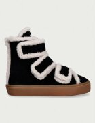 Inuikii Shearling Velcro High маратонки дамски от велур черни 1001.002.0161
