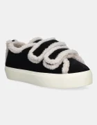 Inuikii Велурени маратонки Shearling Low Velcro в черно 1001.001.0231.000