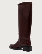 Jeffrey Campbell ботуши под коляното дамски от кожа REINING-2 кафяви JCD-275-1-13