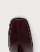 Jeffrey Campbell ботуши под коляното с дебел ток дамски от кожа Maximal бордо JC-852-1-53