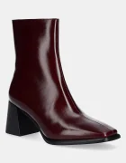 Jeffrey Campbell Кожени боти Sherpal-2l в бордо с дебел ток JC-1202-2-46