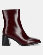 Jeffrey Campbell Кожени боти Sherpal-2l в бордо с дебел ток JC-1202-2-46