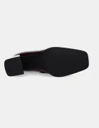 Jeffrey Campbell Кожени боти Sherpal-2l в бордо с дебел ток JC-1202-2-46