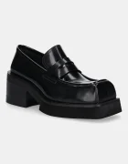 Jeffrey Campbell Кожени обувки с дебел ток CLASSICAL в черно с дебел ток C529EF-08