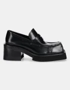 Jeffrey Campbell Кожени обувки с дебел ток CLASSICAL в черно с дебел ток C529EF-08