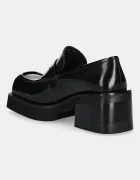 Jeffrey Campbell Кожени обувки с дебел ток CLASSICAL в черно с дебел ток C529EF-08