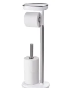 Joseph Joseph Стойка за тоалетна хартия с рафт EasyStore 68 cm в бяло