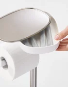Joseph Joseph Стойка за тоалетна хартия с рафт EasyStore 68 cm в бяло