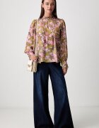 Joseph Ribkoff дънки wide leg дамски тъмносини 263901