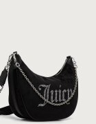 Juicy Couture чанта crossbody дамска от кадифе KIMBERLY черна BIJQL99CGWZC
