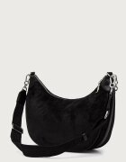 Juicy Couture чанта crossbody дамска от кадифе KIMBERLY черна BIJQL99CGWZC