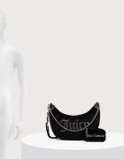 Juicy Couture чанта crossbody дамска от кадифе KIMBERLY черна BIJQL99CGWZC