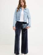 Juicy Couture дамски памучни YUKA WIDE LEG тъмносини JCBBJ225803