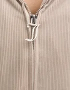 Juicy Couture Горнище на пижама тип суичър LIV RIB VELOUR HOODIE в бежово JCLBJ125503