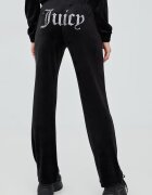 Juicy Couture Спортен панталон в черно с апликация