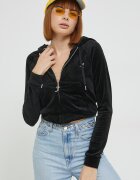 Juicy Couture Суичър в черно с качулка с апликация