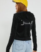 Juicy Couture Суичър в черно с качулка с апликация