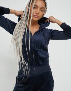 Juicy Couture Суичър в тъмносиньо с изчистен дизайн